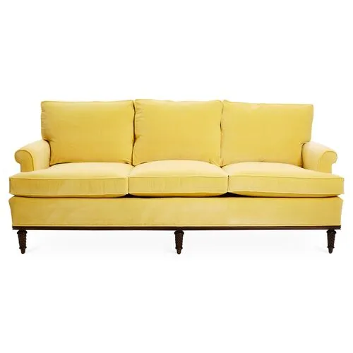 Garbo Sofa - Canary Velvet