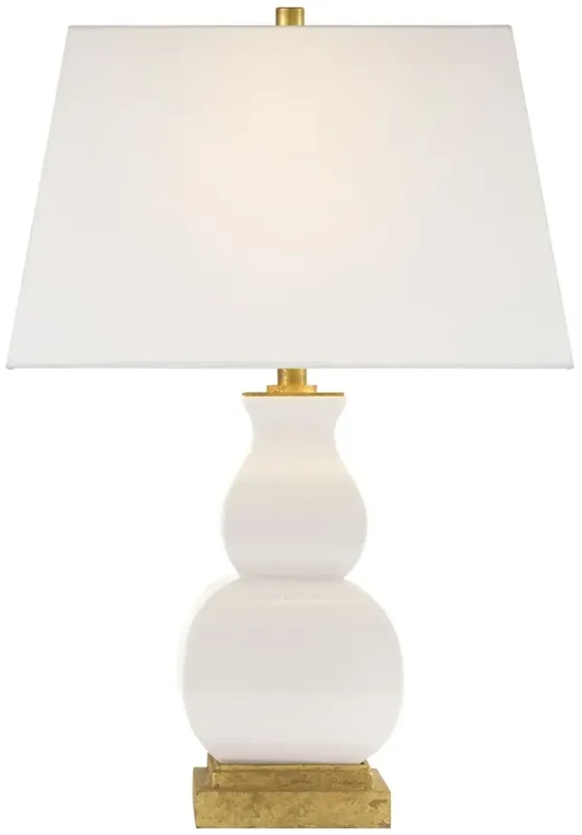 Visual Comfort - Fang Gourd Table Lamp - Ivory Crackle Ceramic