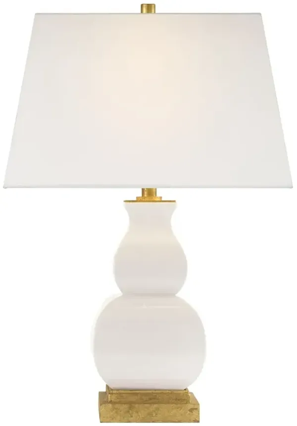 Visual Comfort - Fang Gourd Table Lamp - Ivory Crackle Ceramic