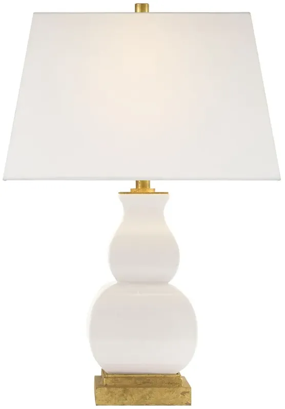 Visual Comfort - Fang Gourd Table Lamp - Ivory Crackle Ceramic