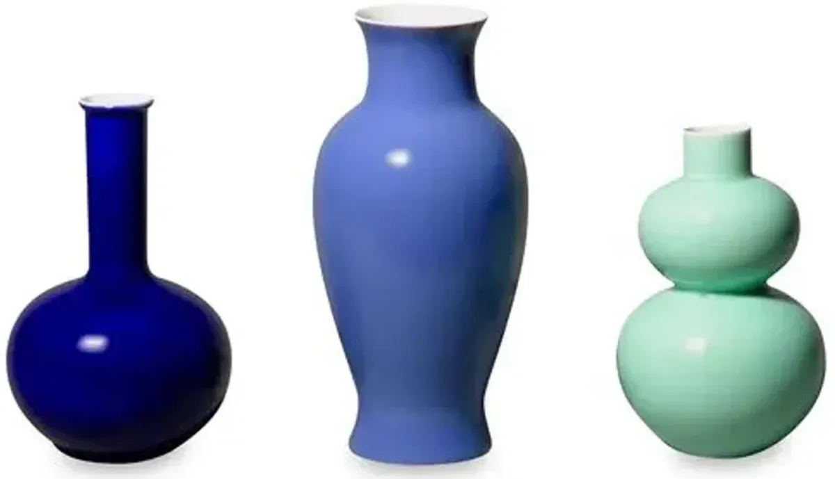 Asst. of 3 Mini Sargent Bud Vases - Middle Kingdom - Blue