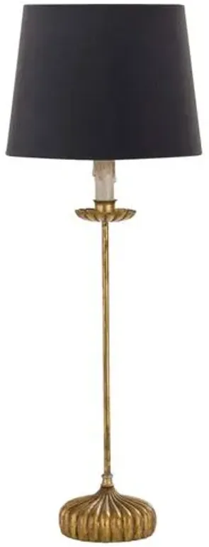 Clove Stem Buffet Lamp - Gold/Black - Regina Andrew