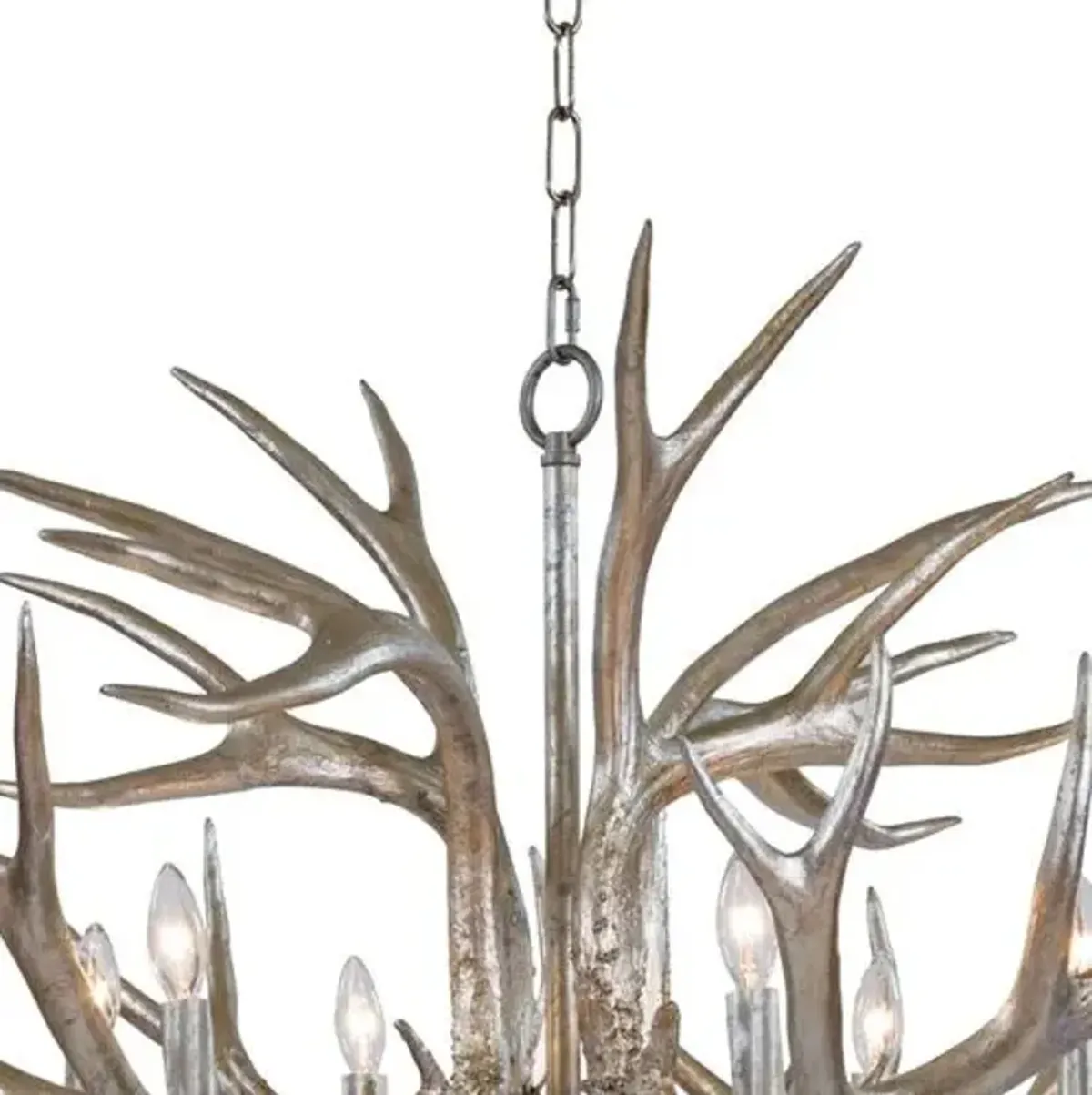 Antler Chandelier - Silver Leaf - Regina Andrew