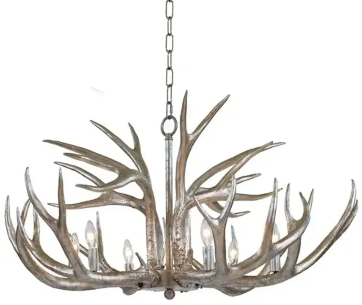 Antler Chandelier - Silver Leaf - Regina Andrew