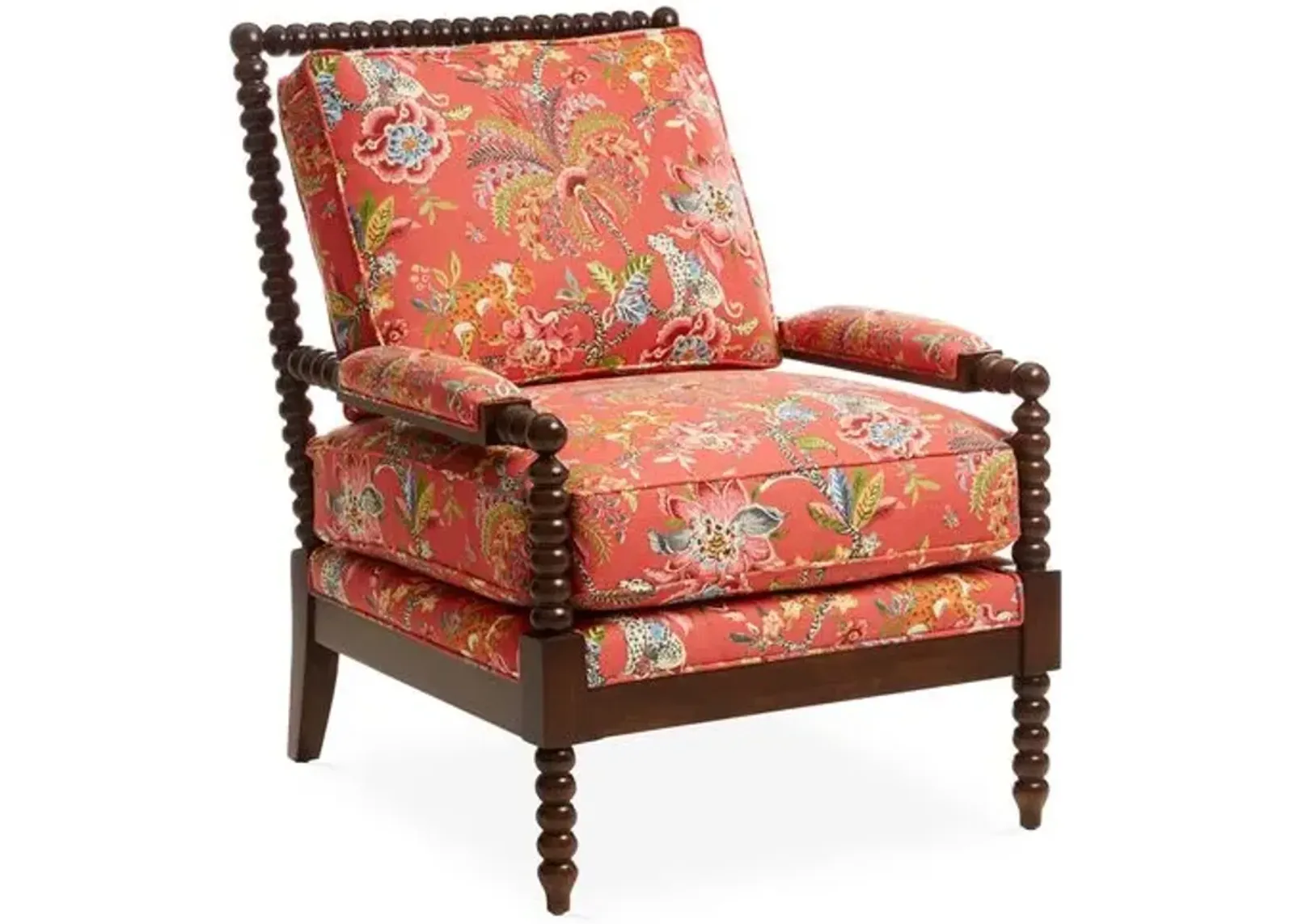 Bankwood Spindle Chair - Floral Spice - Miles Talbott - Pink