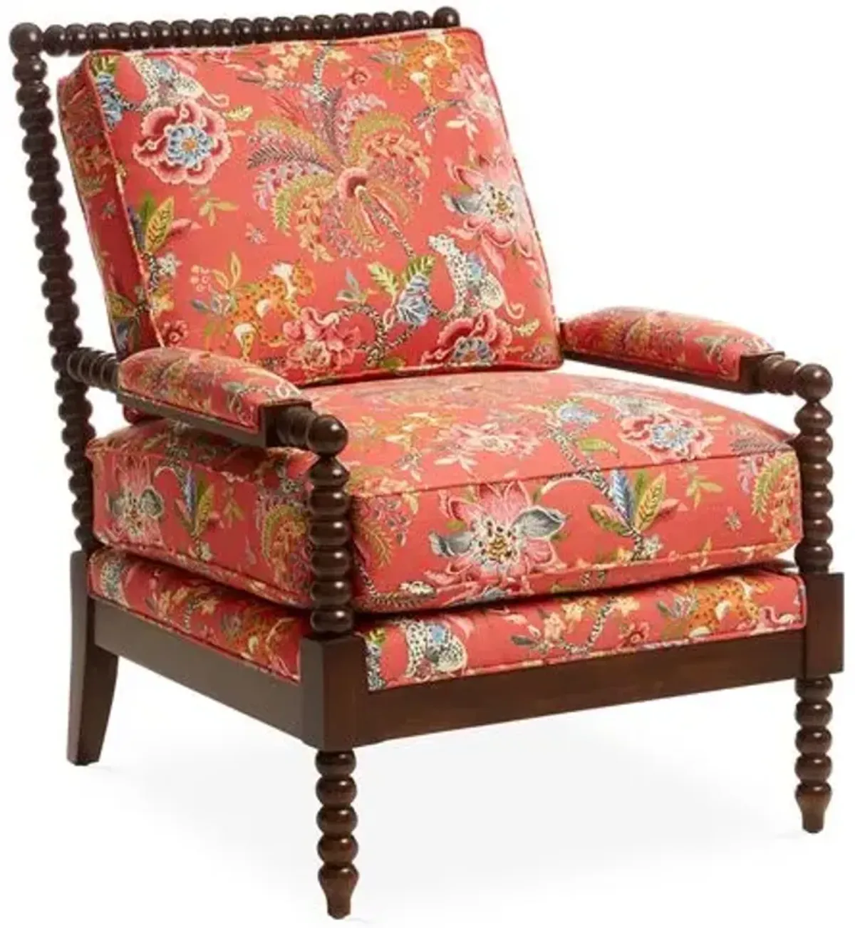 Bankwood Spindle Chair - Floral Spice - Miles Talbott - Pink