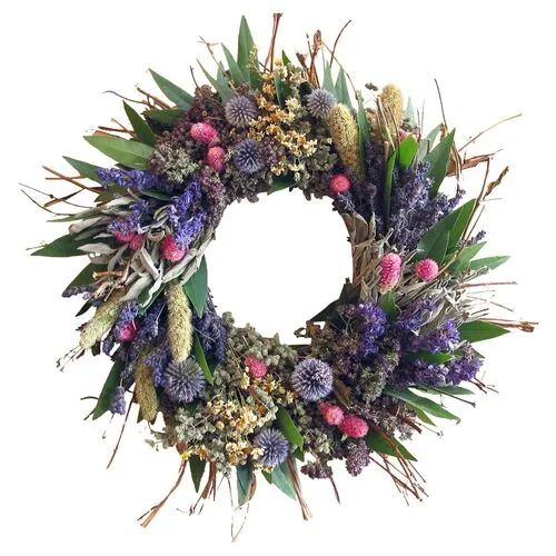 18" Spring Twig Wreath with Bay - Creekside Farms - Green