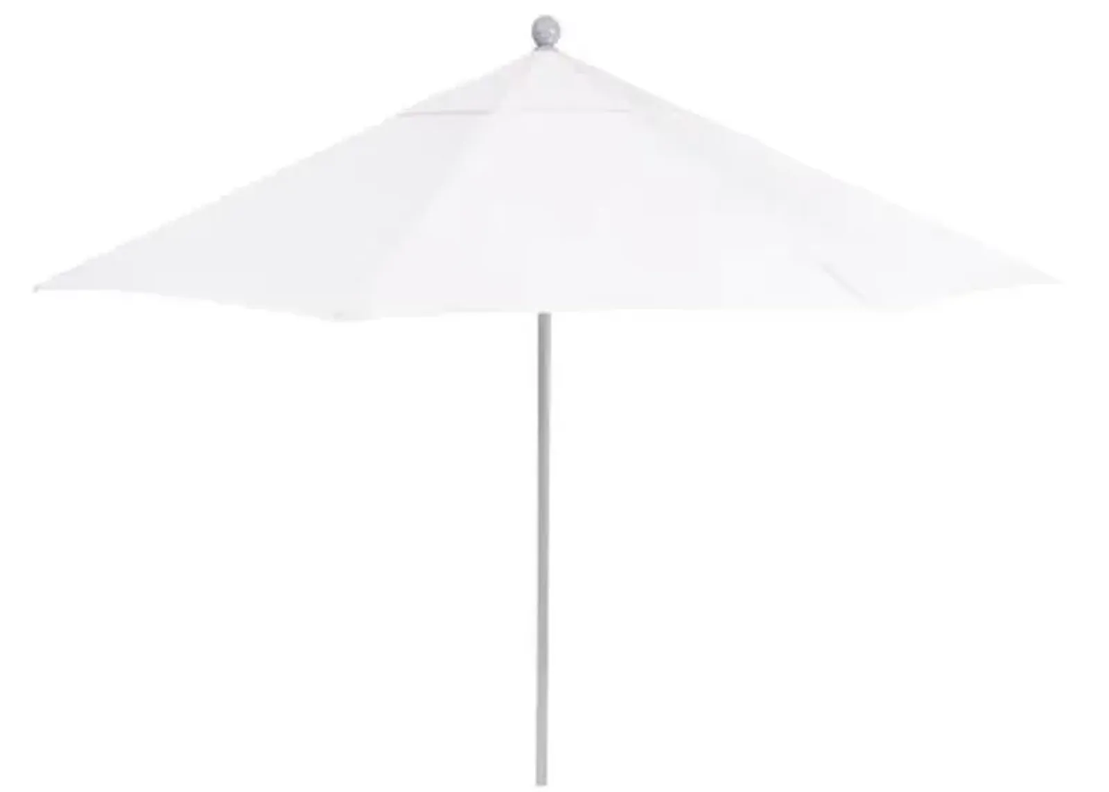 Market Patio Umbrella - Natural/Silver Sunbrella - White