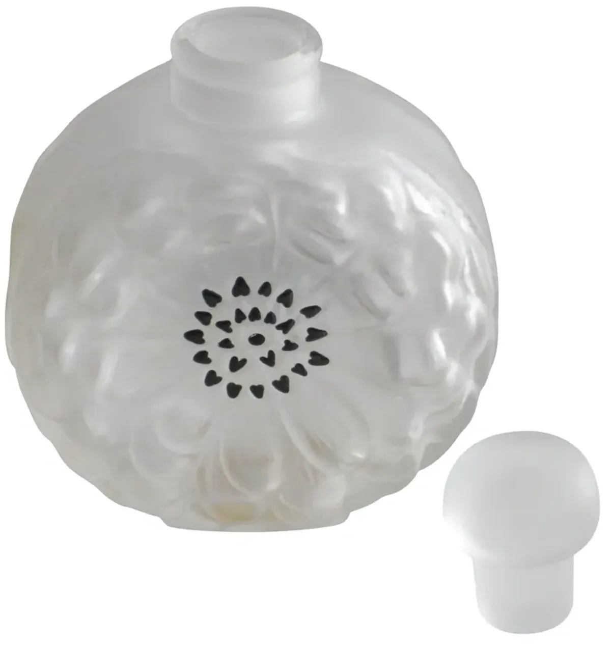 Lalique Enameled Dahlia Perfume Bottle - The Emporium Ltd. - Gray