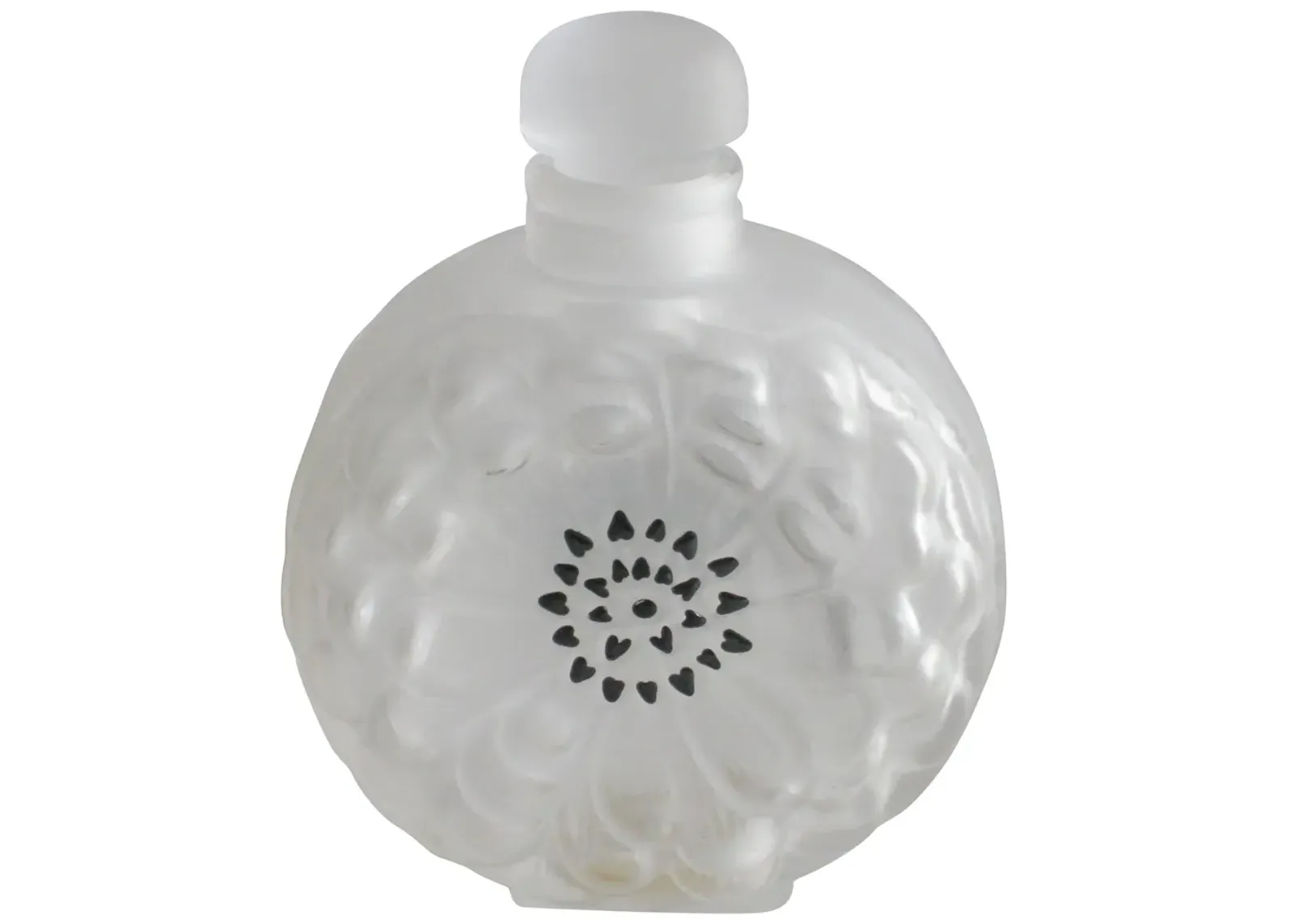 Lalique Enameled Dahlia Perfume Bottle - The Emporium Ltd. - Gray