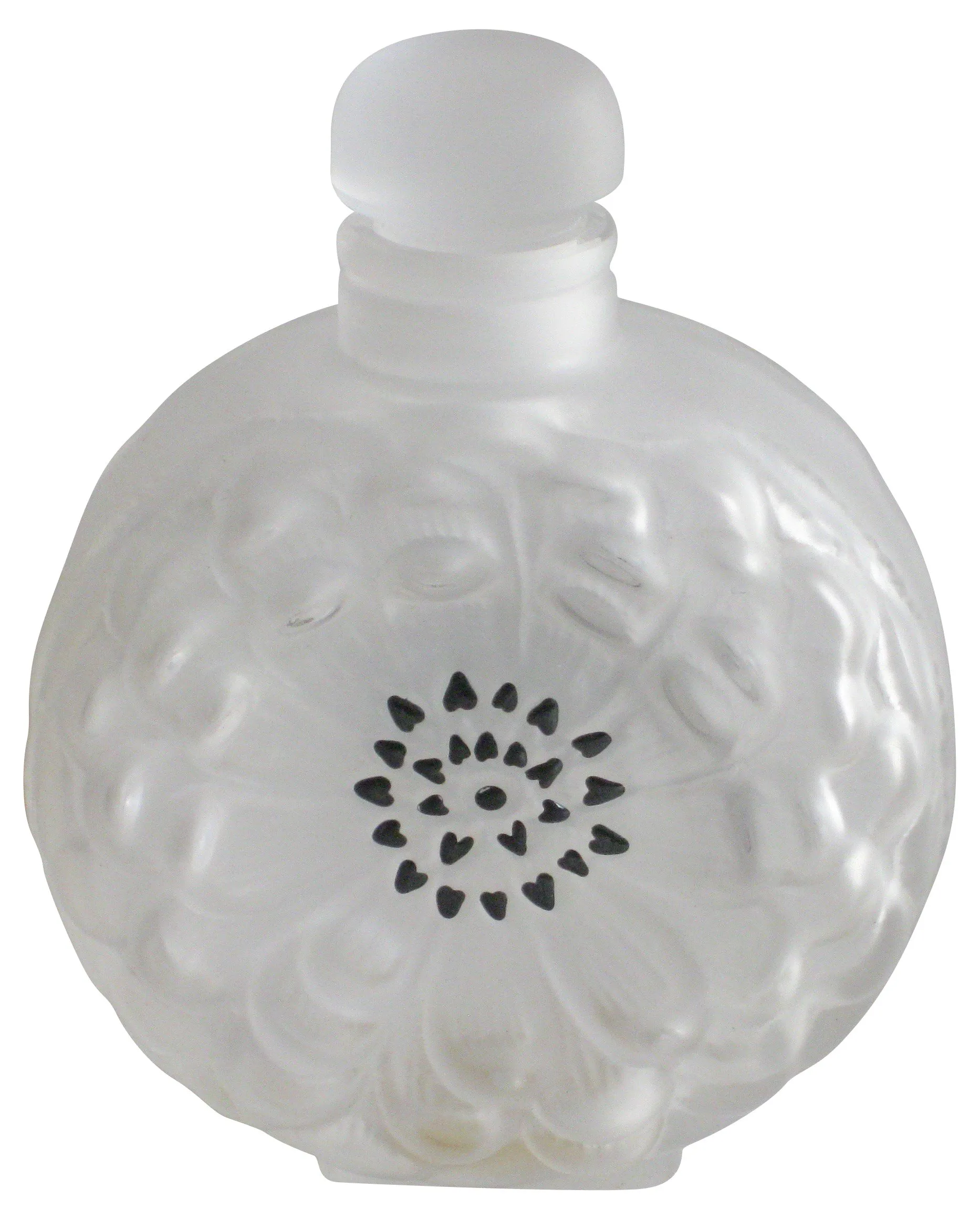 Lalique Enameled Dahlia Perfume Bottle - The Emporium Ltd. - Gray