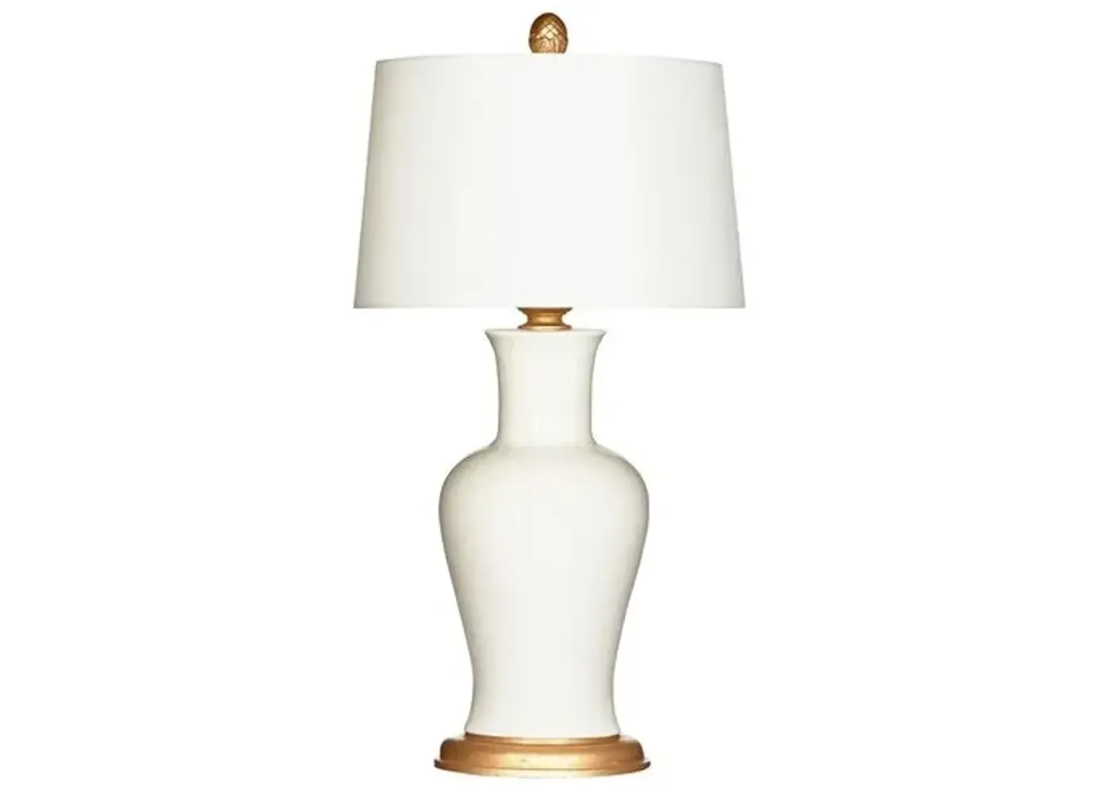 Shiloh Table Lamp - Cream Glaze - Bradburn Home