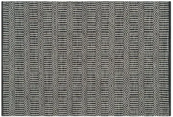 Wickham Flat-Weave Rug - Ivory/Dark Gray - Black - Black
