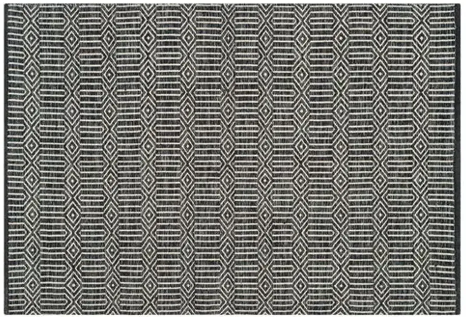 Wickham Flat-Weave Rug - Ivory/Dark Gray - Black - Black