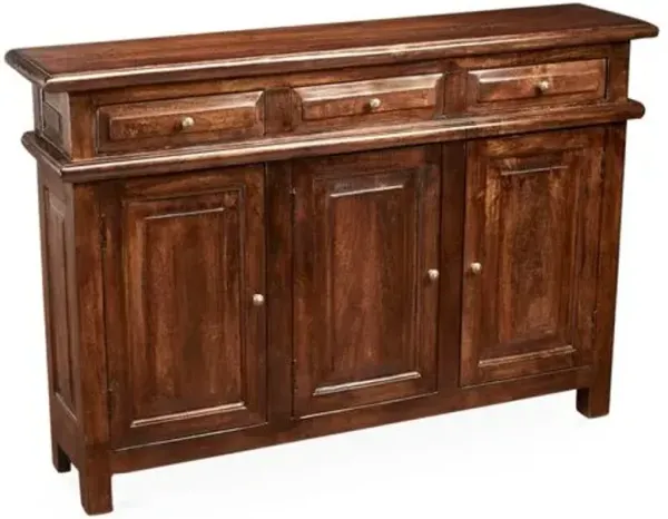 Beulah 3-Door Cabinet - Pecan - Handcrafted