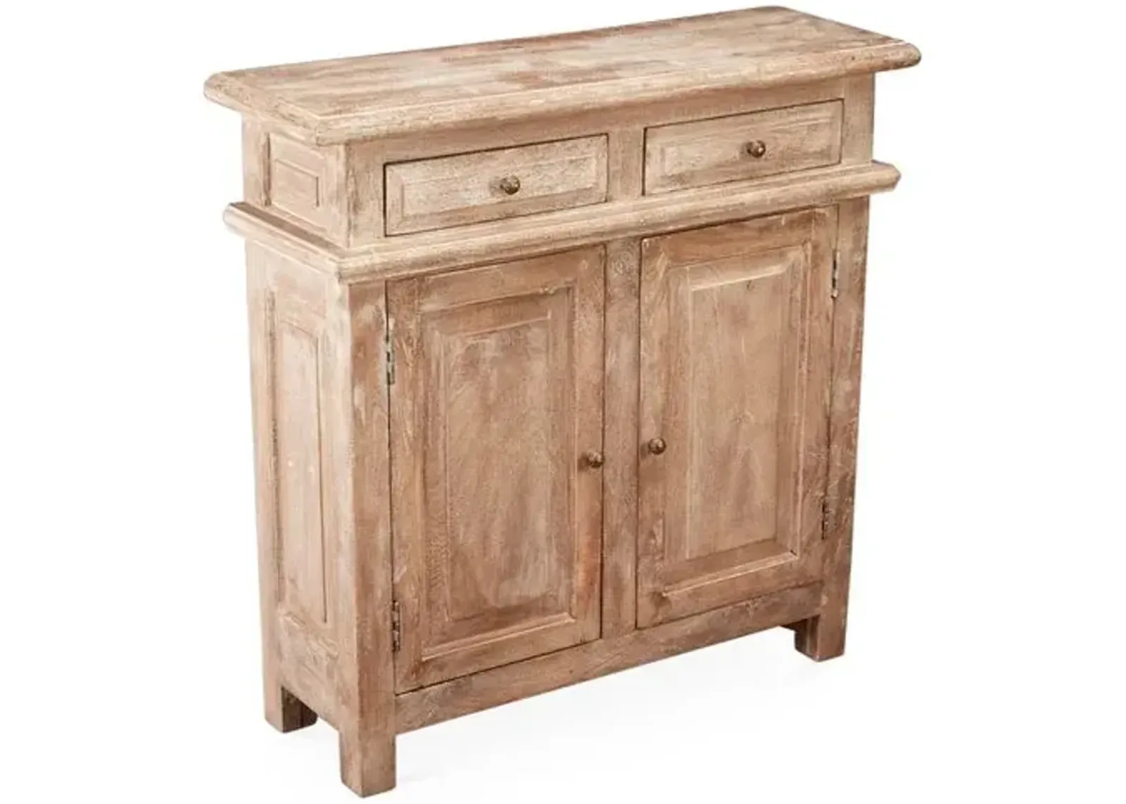 Douglas 2-Door Cabinet - Weathered Sand - Handcrafted - Beige