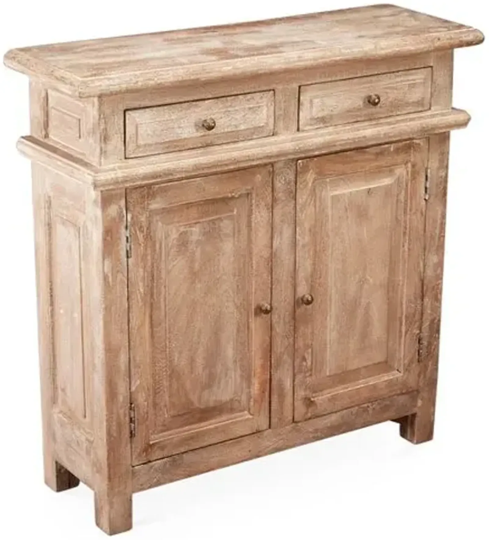 Douglas 2-Door Cabinet - Weathered Sand - Handcrafted - Beige