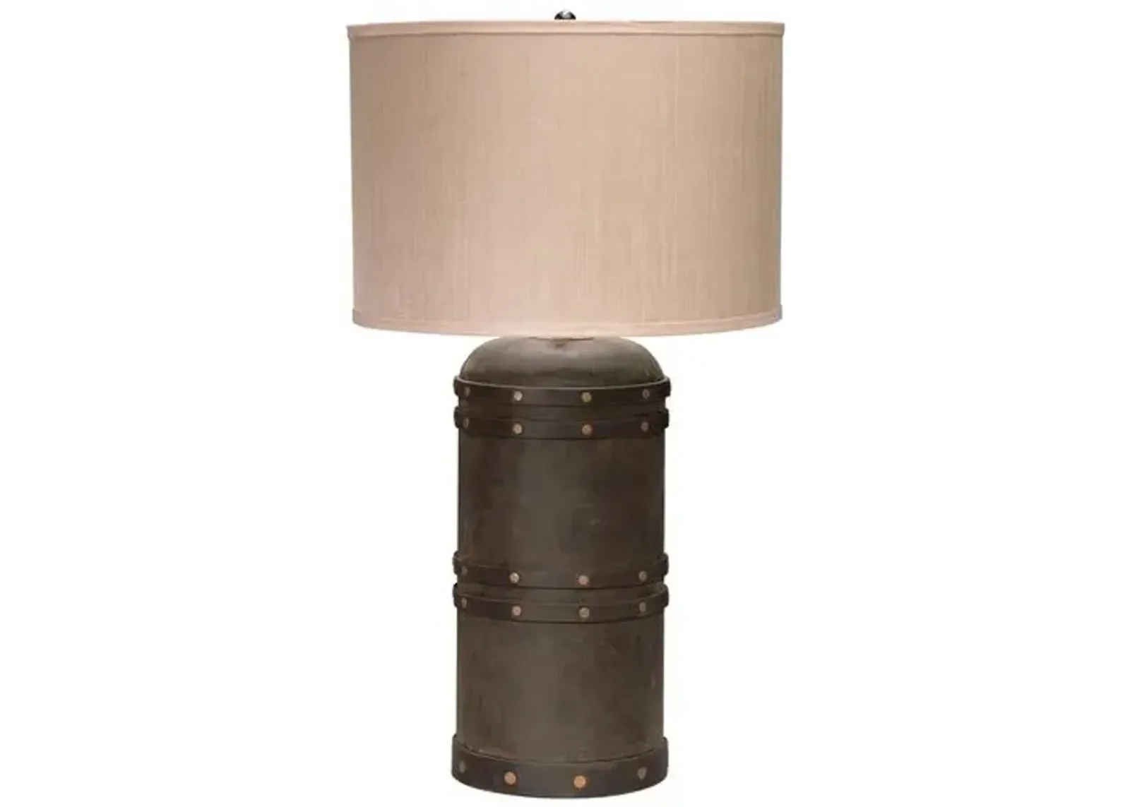 Barrel Table Lamp - Vintaged Brown - Jamie Young Co.