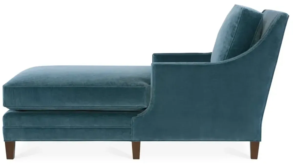 Salon Chaise, Ocean Blue Velvet