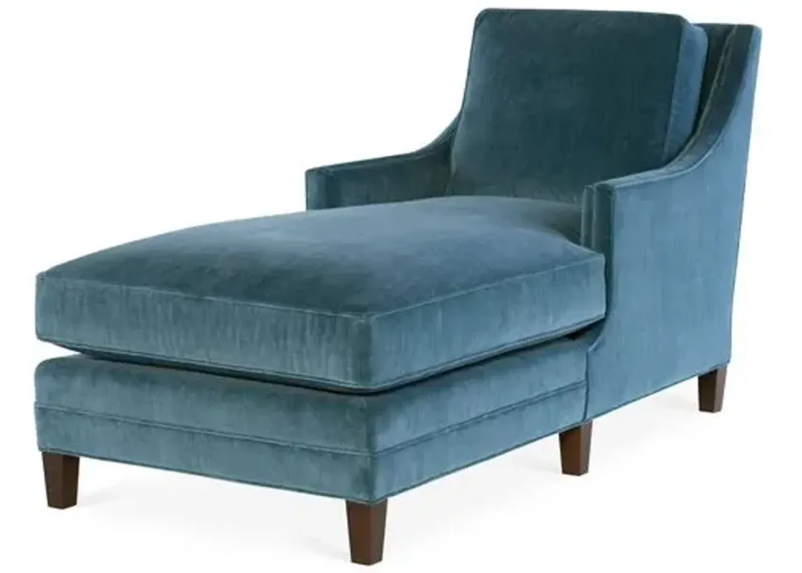 Salon Chaise - Ocean Blue Velvet - Joe Ruggiero - Blue - Comfortable, Sturdy, Stylish