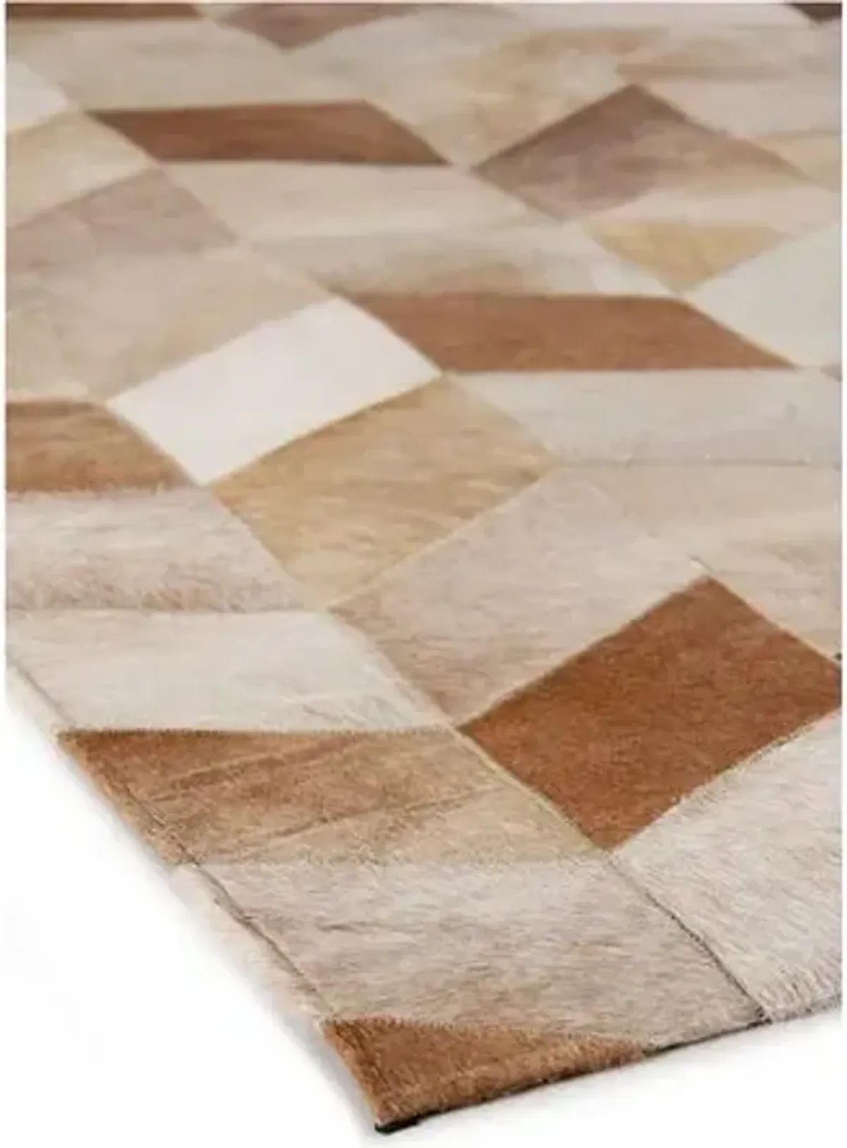 Chevron Hide - Brown/White - Exquisite Rugs - Brown - 5'x8'