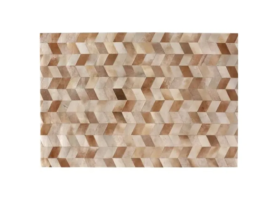 Chevron Hide - Brown/White - Exquisite Rugs - Brown - 8'x11'