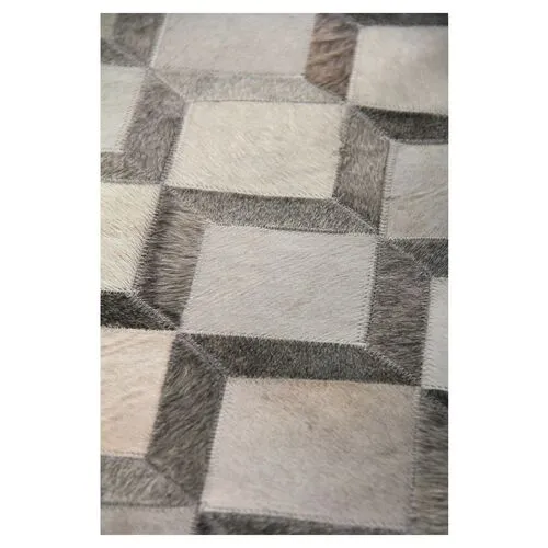 Diamond Cowhide Rug - Gray - Exquisite Rugs - Gray