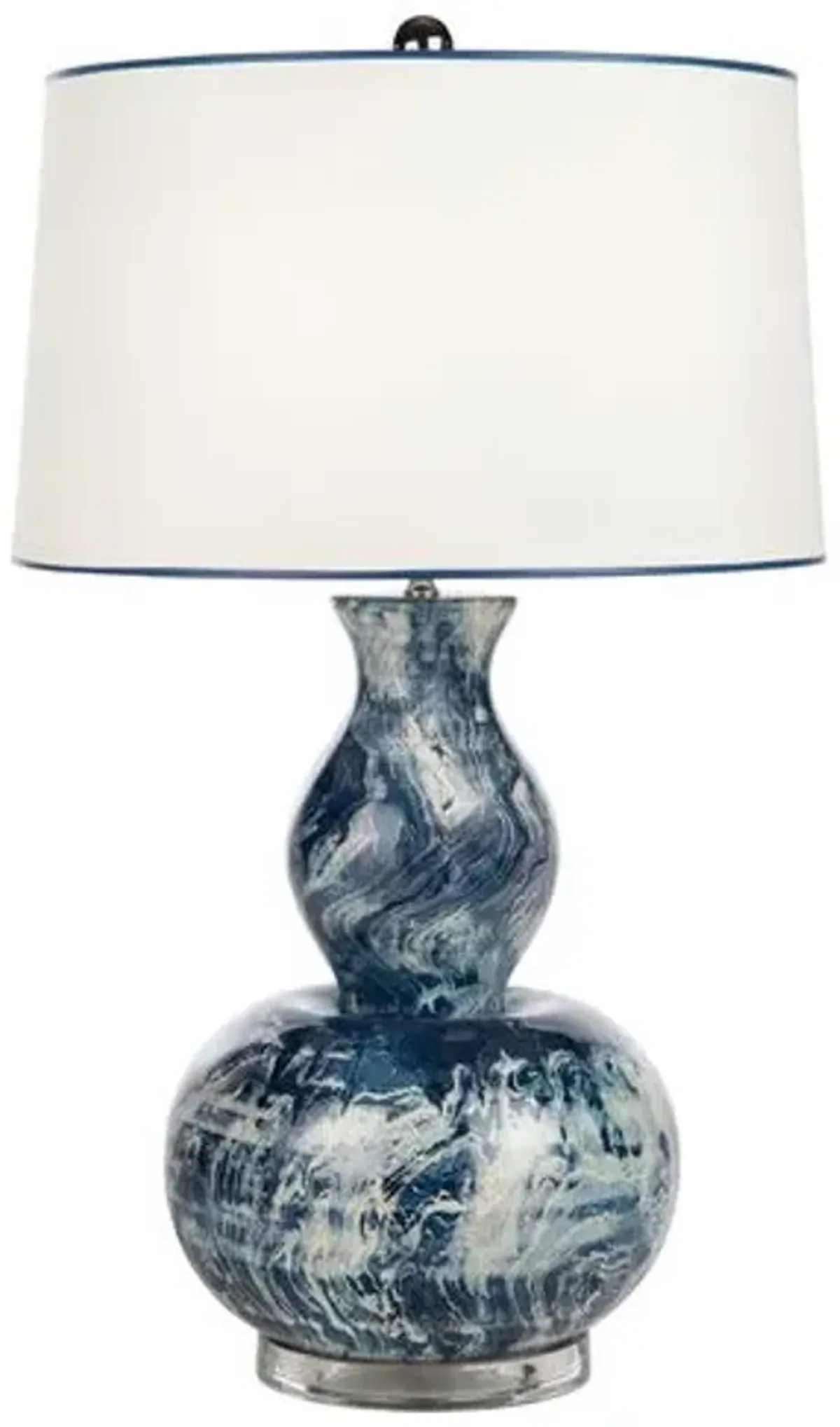 Cole Table Lamp - Blue/White - Bradburn Home