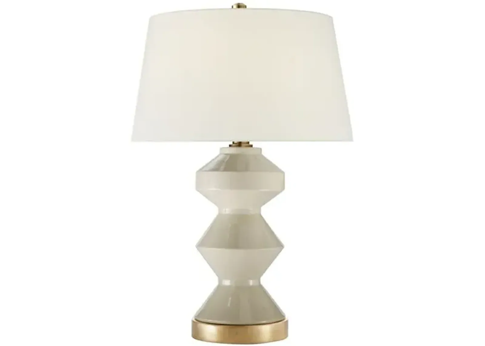 Visual Comfort - Weller Zig-Zag Table Lamp - Coconut Porcelain