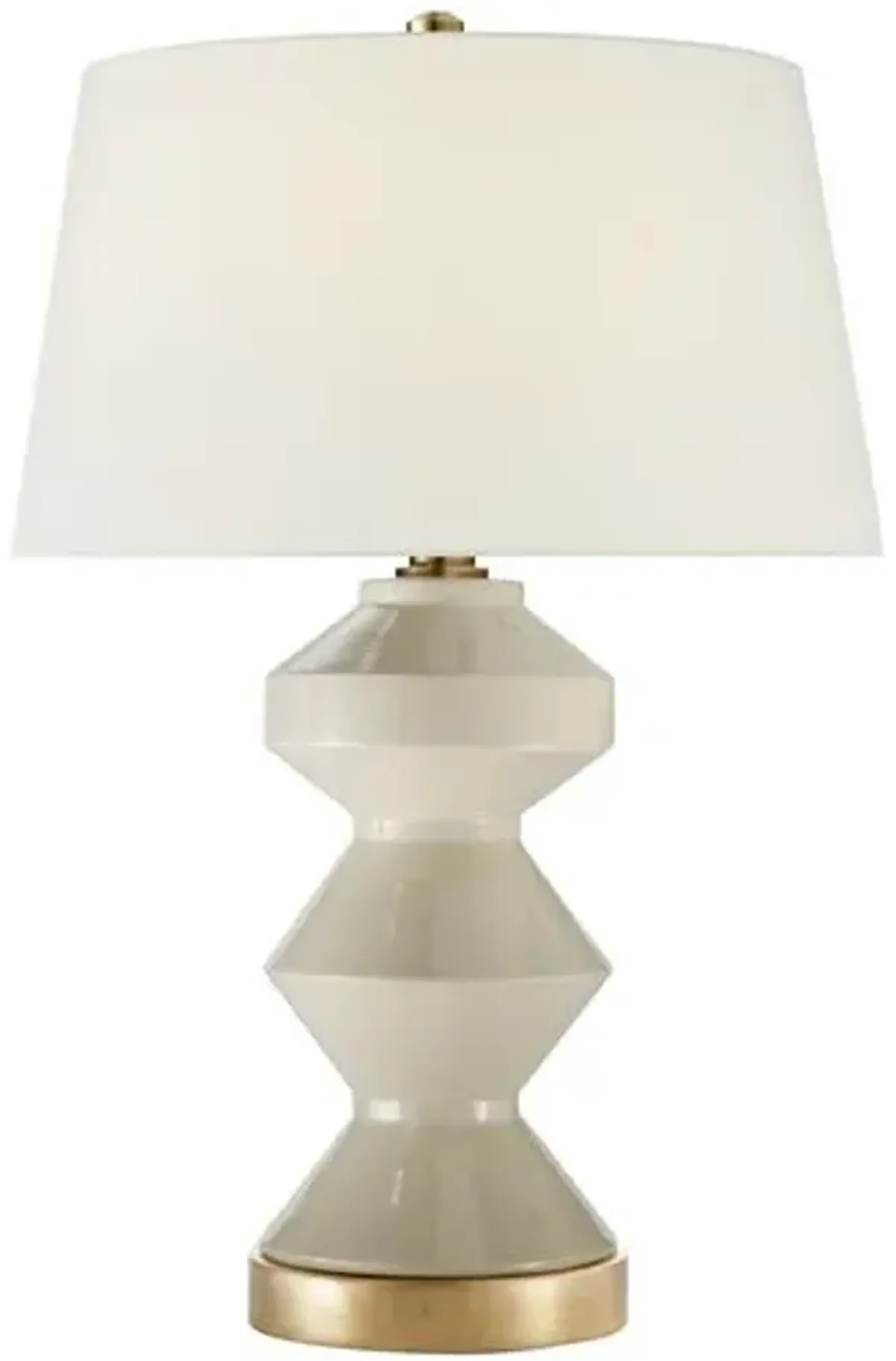 Visual Comfort - Weller Zig-Zag Table Lamp - Coconut Porcelain