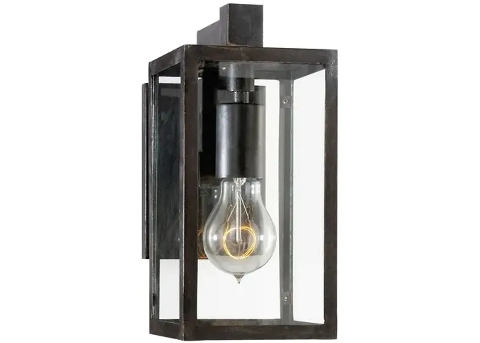 Visual Comfort - Fresno Short Outdoor Sconce - Aged Iron - Black