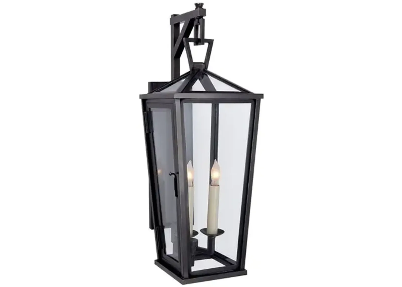 Visual Comfort - Darlana Outdoor Small Wall Lantern - Bronze - Black