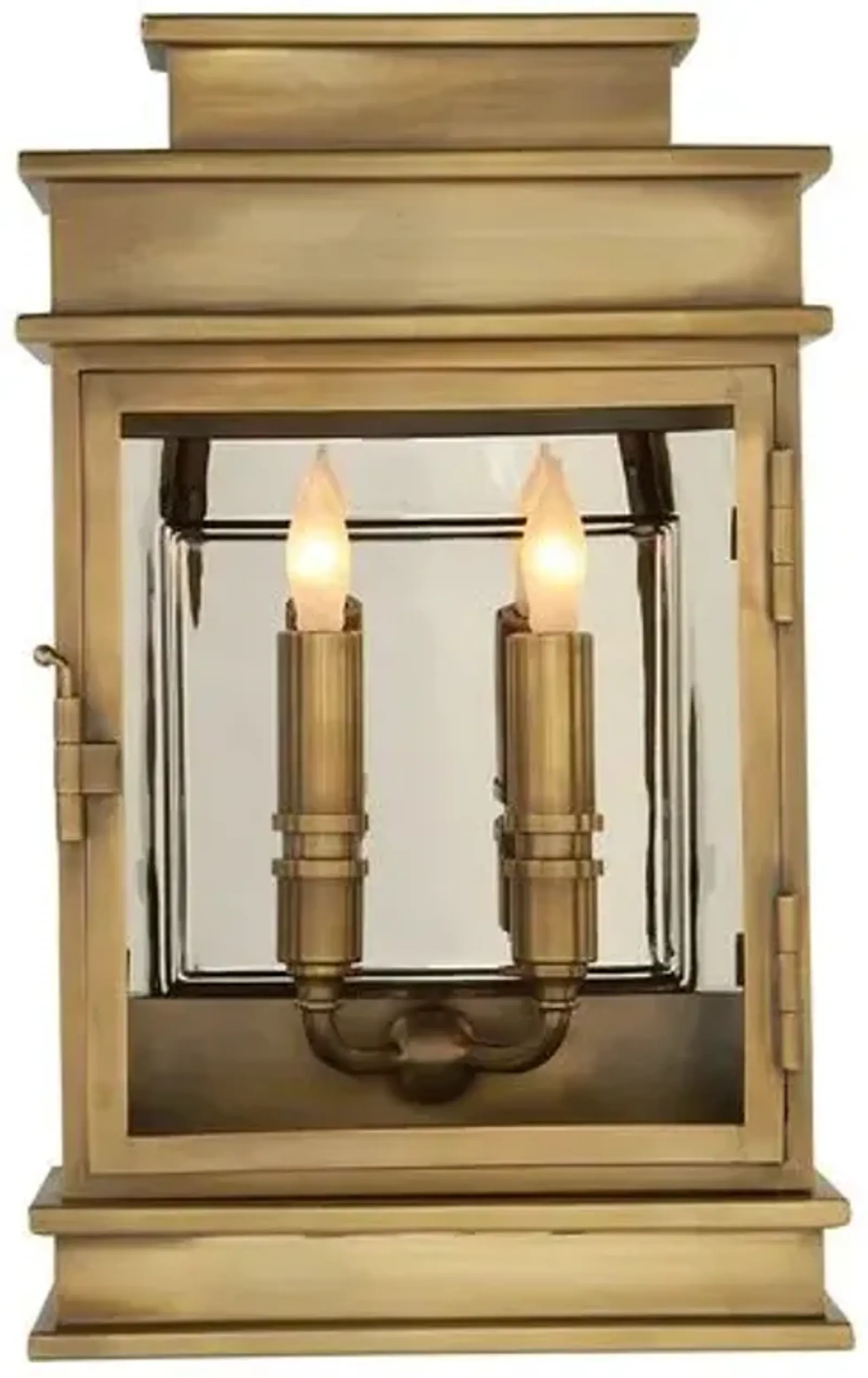 Visual Comfort - Two-Bulb Outdoor Linear Wall Lantern - I - Gold