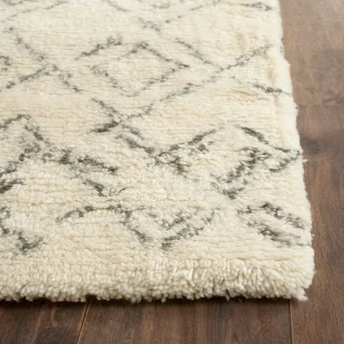 Pike Rug - White/Gray - Beige - Beige