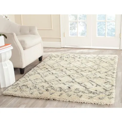 Pike Rug - White/Gray - Beige - Beige