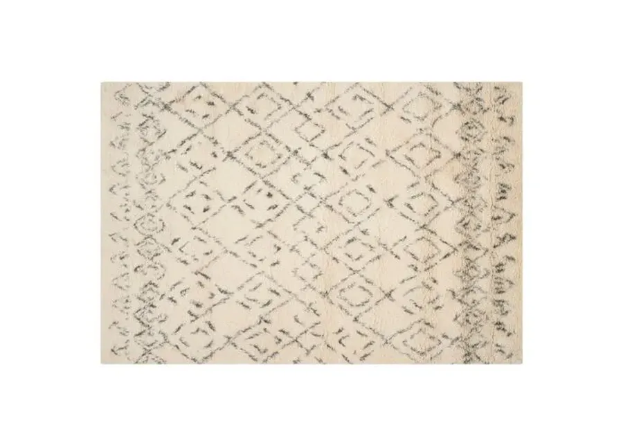 Pike Rug - White/Gray - Beige - Beige