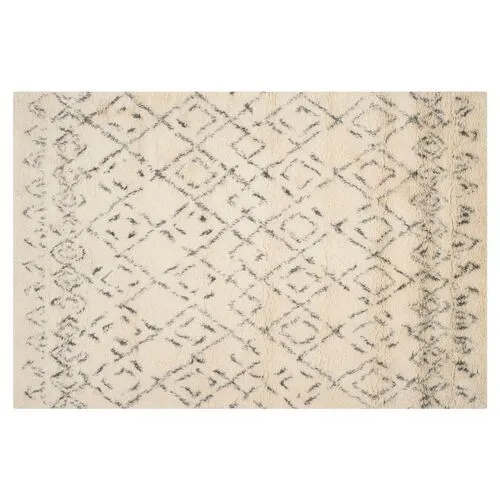 Pike Rug - White/Gray - Beige - Beige