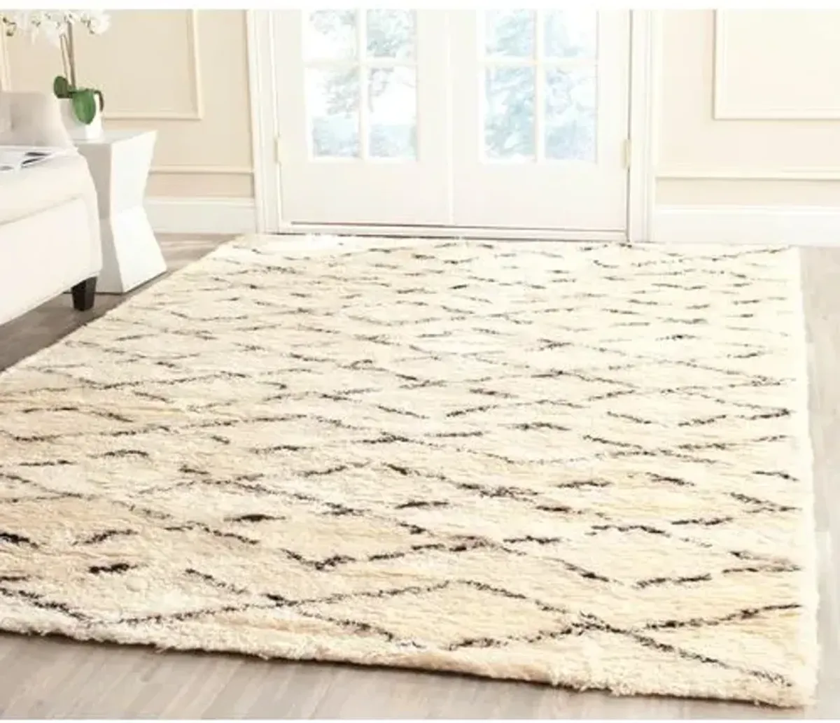 Janie Rug - White/Brown - Beige - Beige