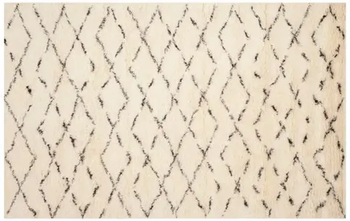 Janie Rug - White/Brown - Beige - Beige