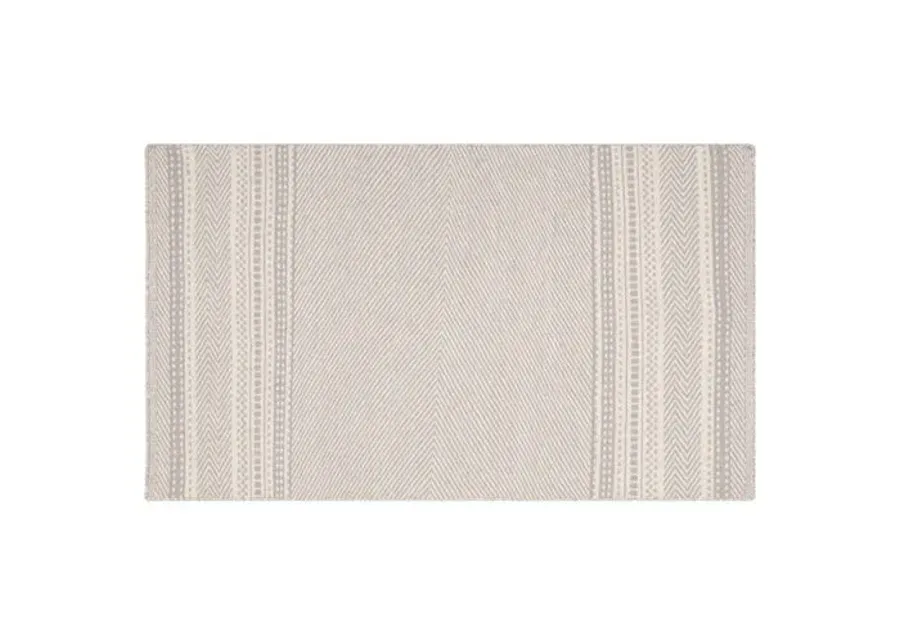 Unai Kilim Dhurrie Rug - Gray - Gray