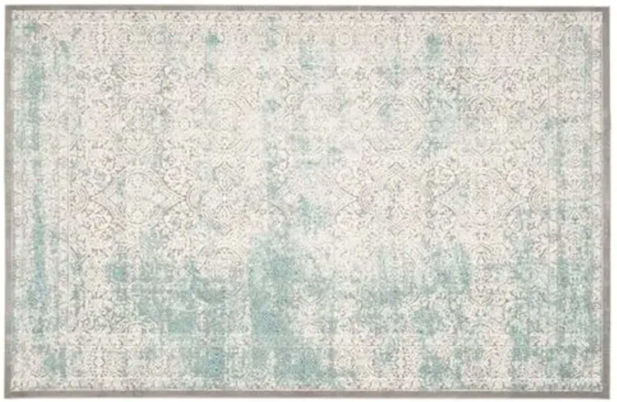 Manon Rug Turquoise Ivory Blue Blue One Kings Lane | Furniture.com