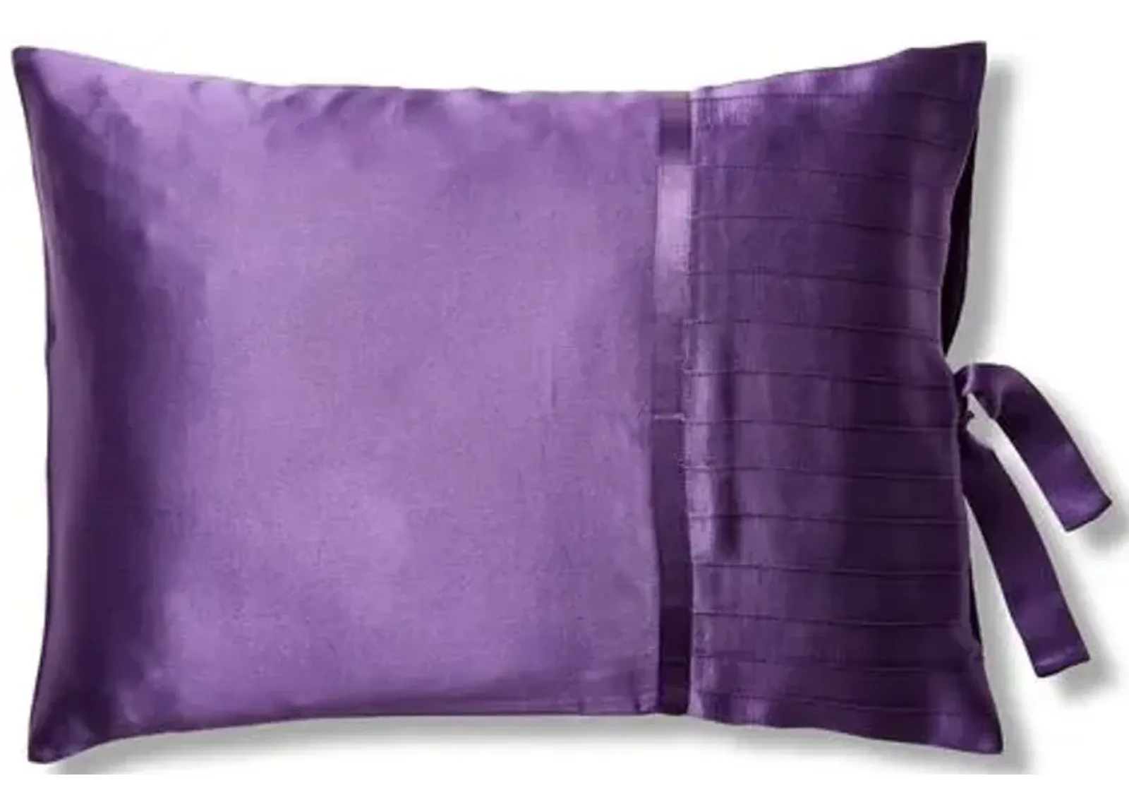 French Pleat Silk Boudoir Sham - Iris - Kumi Kookoon - Purple