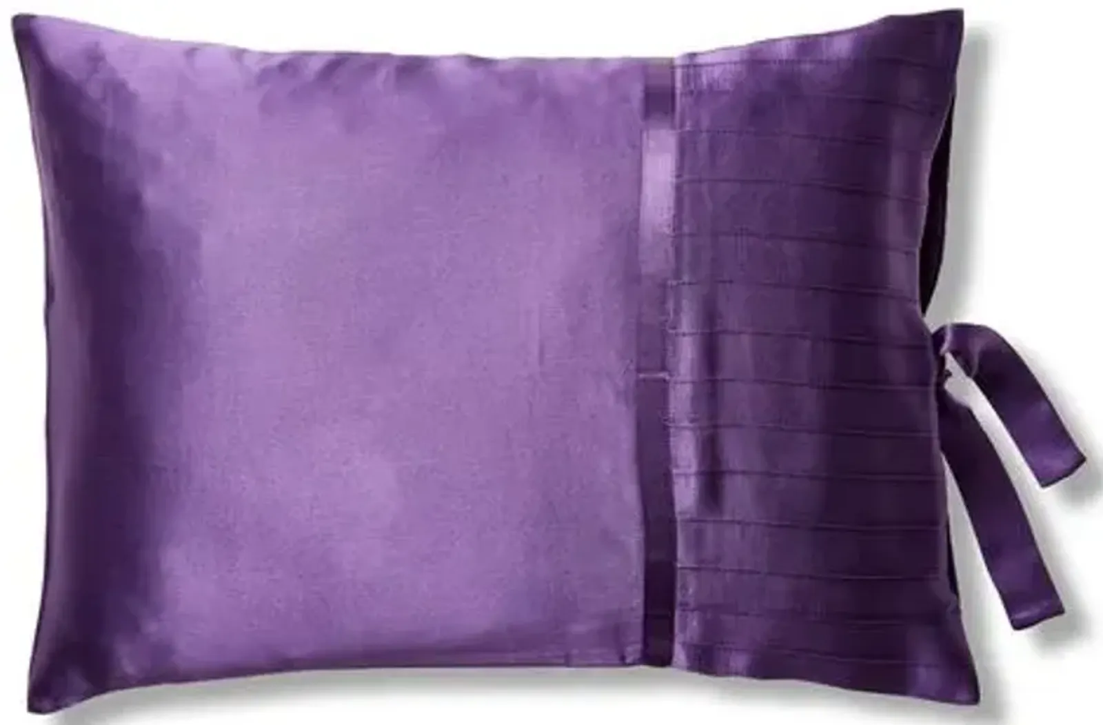 French Pleat Silk Boudoir Sham - Iris - Kumi Kookoon - Purple