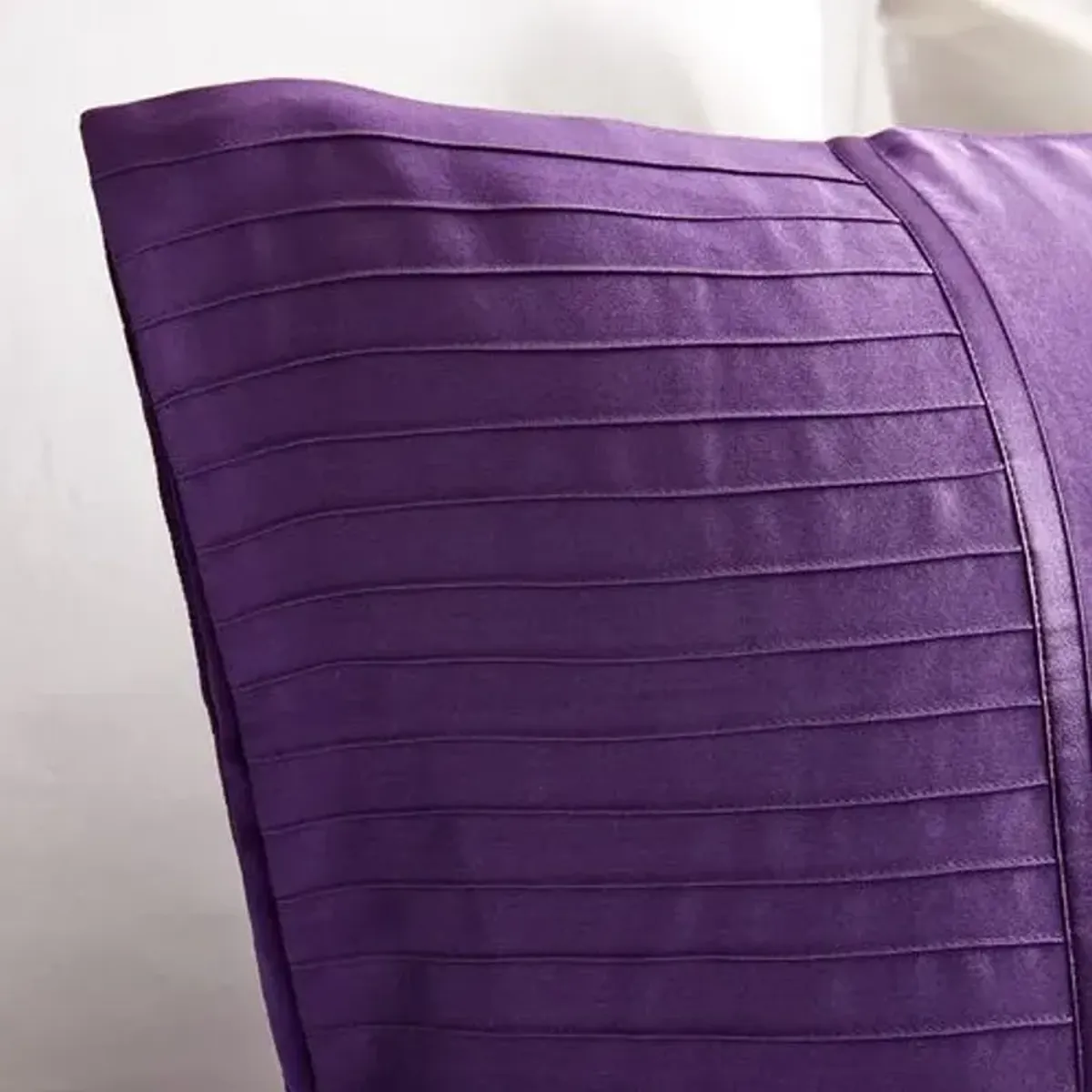 French Pleat Silk Standard Sham - Iris - Kumi Kookoon - Purple