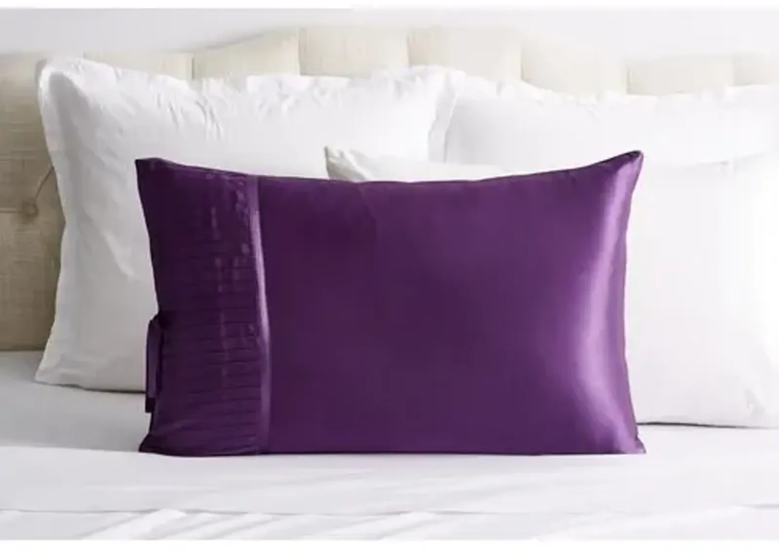 French Pleat Silk Pillow Sham - Iris - Kumi Kookoon