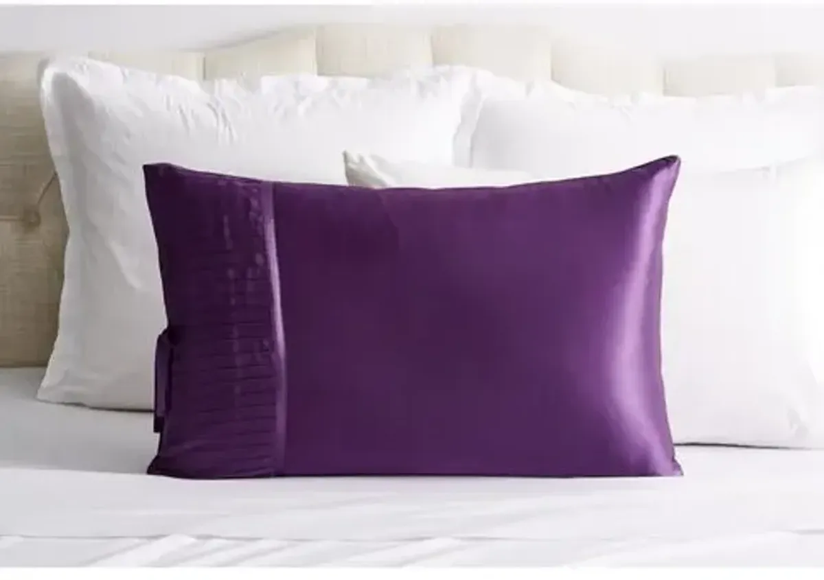 French Pleat Silk Pillow Sham - Iris - Kumi Kookoon