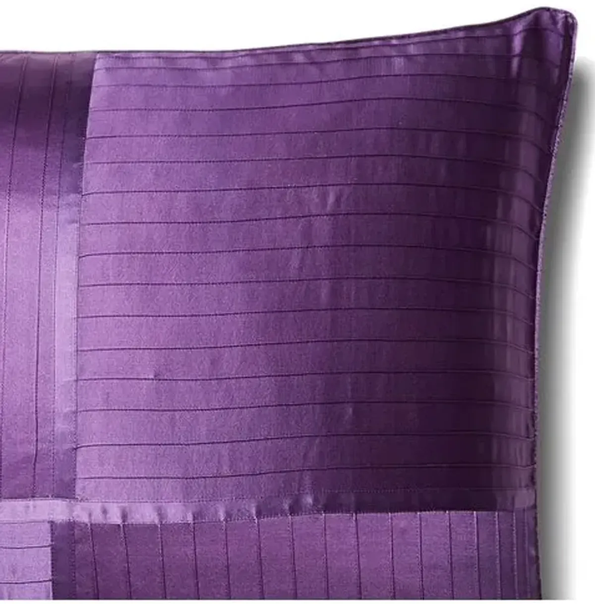 French Pleat Silk Euro Pillow Sham - Iris - Kumi Kookoon