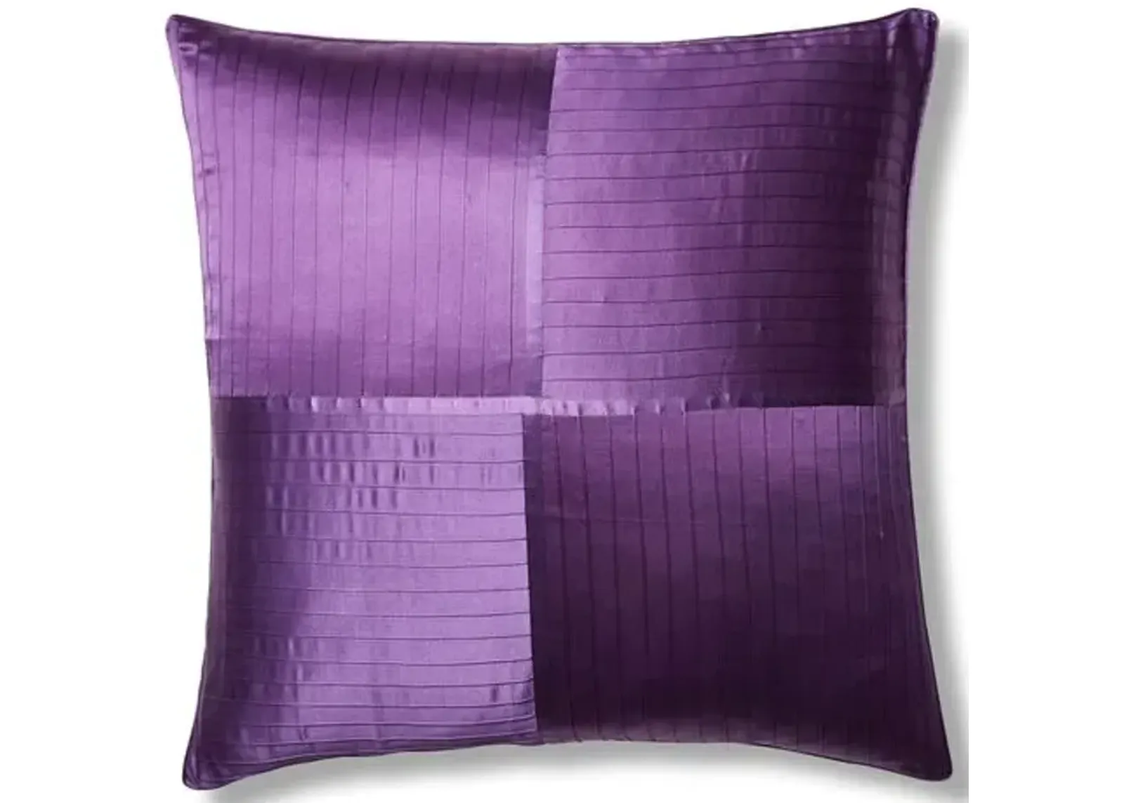 French Pleat Silk Euro Pillow Sham - Iris - Kumi Kookoon