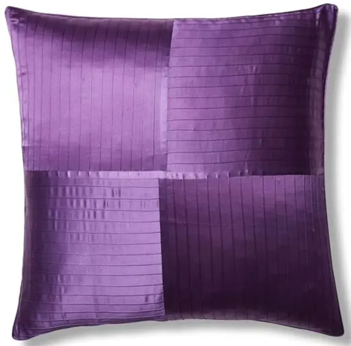 French Pleat Silk Euro Pillow Sham - Iris - Kumi Kookoon