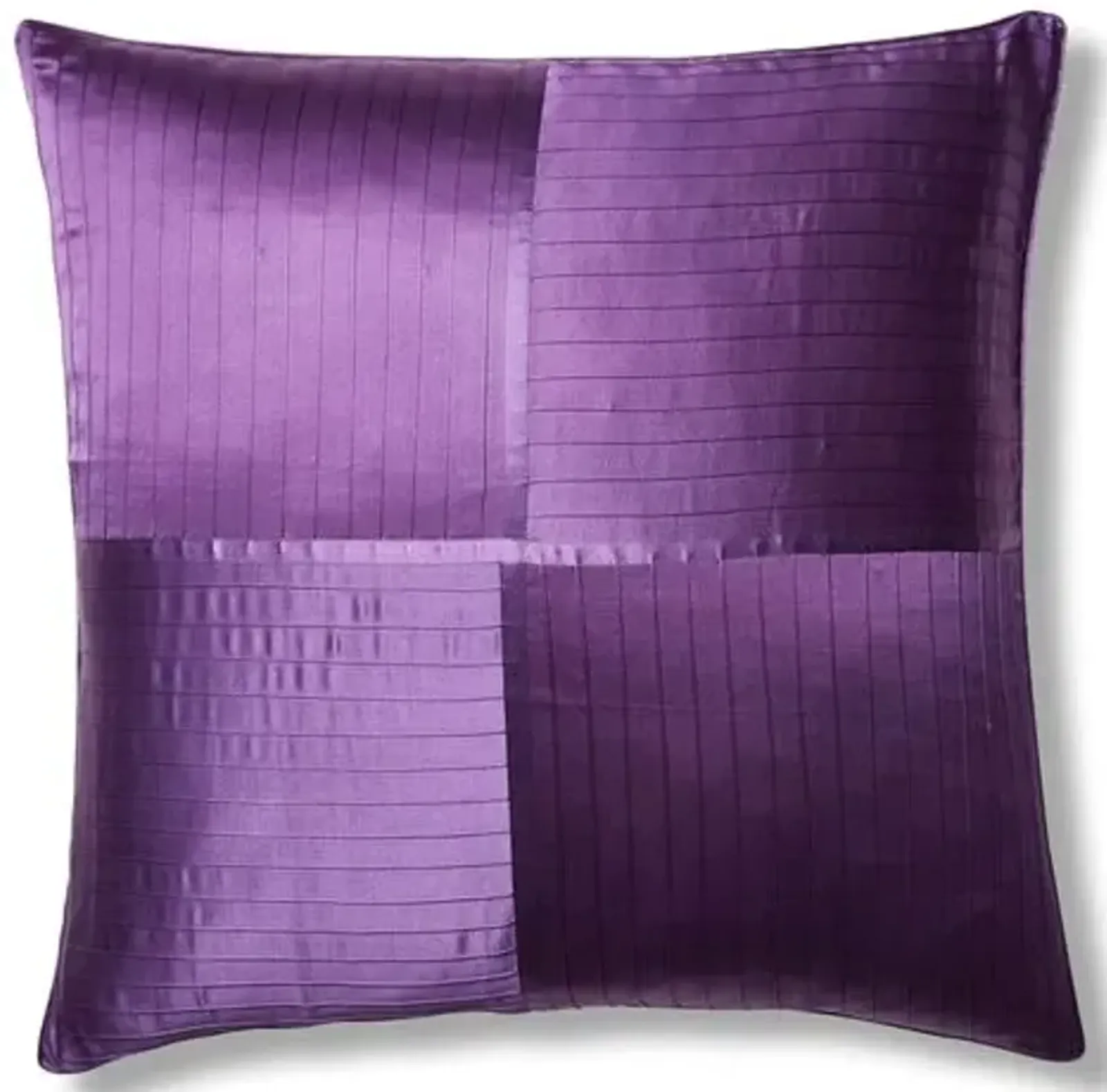 French Pleat Silk Euro Pillow Sham - Iris - Kumi Kookoon